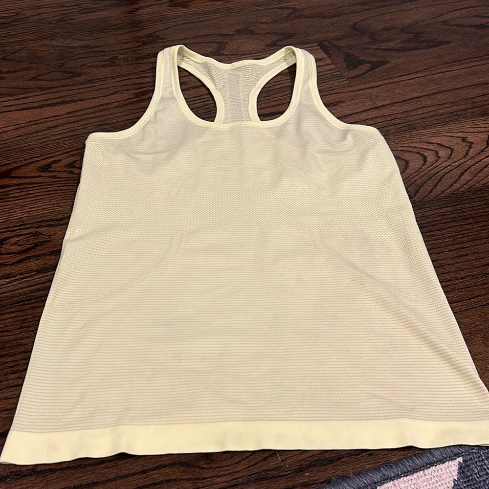 Lululemon swiftly tank size 10 yellow
